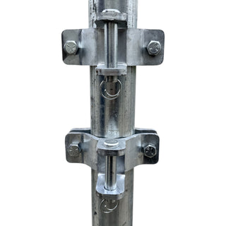 Stein-Way Clamp On Gate Hinge Set with 5/8" Pin for Round Metal Post