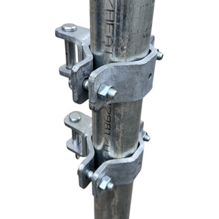 Stein-Way Clamp On Gate Hinge Set with 5/8" Pin for Round Metal Post