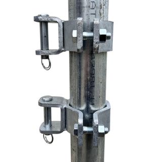 Stein-Way Clamp On Gate Hinge Set with 5/8" Pin for Round Metal Post