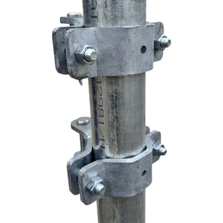 Stein-Way Clamp On Gate Hinge Set with 5/8" Pin for Round Metal Post