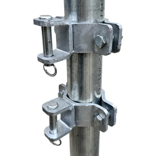 Stein-Way Clamp On Gate Hinge Set with 5/8" Pin for Round Metal Post