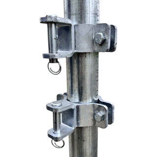 Stein-Way Clamp On Gate Hinge Set with 5/8" Pin for Round Metal Post