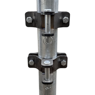 Stein-Way Clamp On Gate Hinge Set with 5/8" Pin for Round Metal Post