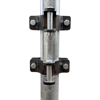 Stein-Way Clamp On Gate Hinge Set with 5/8" Pin for Round Metal Post