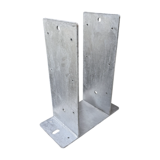 DuraSet 8x8 Drill Set Galvanized Steel Post Bracket for Pole Buildings