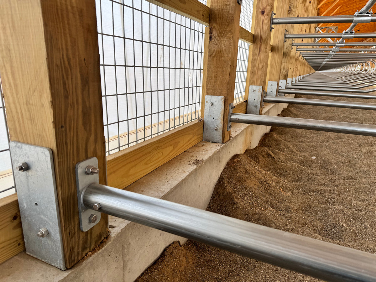 Pole Brackets Racking DuraSet 4x6 Wet Set Galvanized Steel Post Bracket For Pole Buildings ...